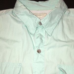 Columbia Men's Casual Button Down Shirt - Light Mint